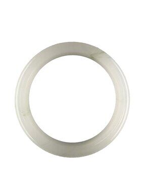 Natural Tianshan White Jade Bangle Bracelet 61mm ID 50.01g 13mm Width
